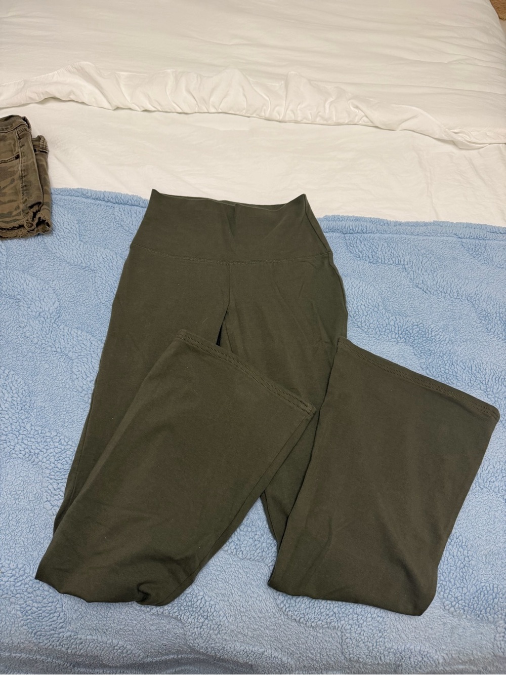 wild fable Olive Green Wide-Leg High-Waist Pants